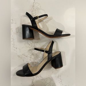 Cole Haan Black Block Heel Sandals